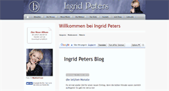 Desktop Screenshot of ingrid-peters.de